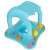 Inflatable baby float with canopy, starfish design, blue