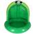 Green inflatable frog pool with canopy, 95cm, for kids
