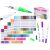 Ikonka 100 Dual Tip Brush Pens Set with packaging