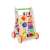 6v1 Drevený chodítko s aktivitným centrom, vzdelávacie hračky, tlačná a ťahacia hračka pre batoľatá