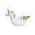 White unicorn inflatable pool float with seat for toddlers, 70cm