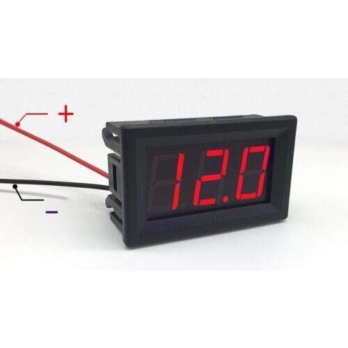 Feszültségmérő voltmérő 2.5-30V piros panel műszer