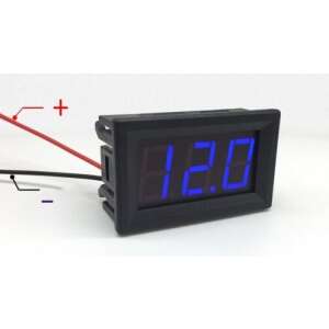 Feszültségmérő voltmérő 3-30V kék panel műszer