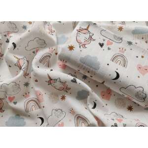 Tündér Babakifogó Tetra 90*100cm-Álompóni baba törölköző egyszarvú, szivárvány és felhő mintával - Tetra