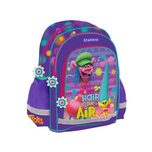 Starpak Trolls hátizsák, lila, 37x30x17 cm, iskolatáska, gyerek hátizsák