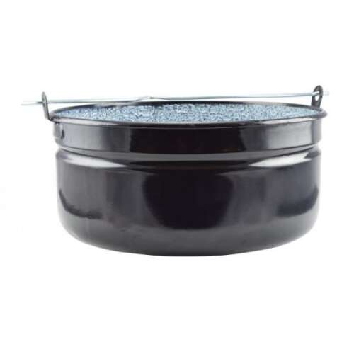 Perfect Home 14L zománcozott fazék fogantyúval, fekete