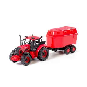 Traktor állat utánfutóval, 40x11,5x17 cm, Polesie 60074056 Polesie Munkagép gyerekeknek