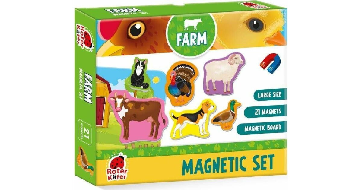 Roter Kafer Puzzle magnetyczne Farma z tablicą RK2090-01 | Pepita.com