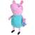 Peppa Pig Papa Wutz plush toy, 37cm tall, pink and turquoise, side view