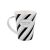 Striped porcelain mug with funny quote