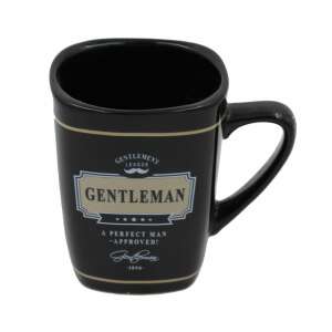 Чаша за кафе с надпис "A perfect man-approved", черна, 7 см 60074747 - Nekupto