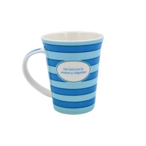 Синя райета чаша с румънски цитат - Nekupto