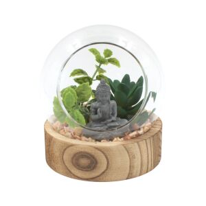 Deko-Glaskugel Buddha-Pflanzen 12cm 131509012 - Koopman