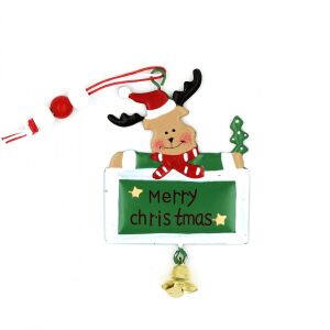 Karácsonyi Fém Rénszarvas Dísz cu clopoțel, ornament de ren de Crăciun - Nonbrand Decorațiuni de Crăciun
