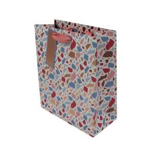 Clairefontaine M Terrazzo gift bag with pink ribbon - Art & Craft