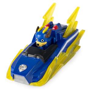 PAW Patrol True Metal Chase vehicle, die-cast toy car with Chase figure, Mighty Pups Charged Up - Spin Master