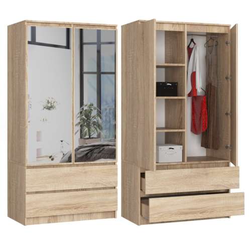 Šatníková skriňa so zrkadlom P180_90 - Viac farieb 31618002