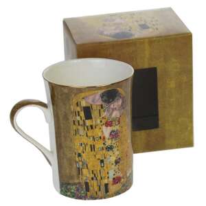 Klimt A csók porcelán bögre, 250 ml, művészeti ajándék - Klimt