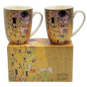 Klimt A csók porcelán bögre szett, 2 db, 400 ml, ajándékdobozban - Klimt