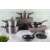 Berlinger Haus Carbon Pro cookware set, black marbleized finish