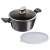 Berlinger Haus Carbon Pro 2.5 liter pot with lid, black marbleized finish