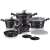 Berlinger Haus Carbon Pro BH 6886 13 piece cookware set, black marbleized finish