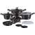 Set posuđa Berlinger Haus Carbon Pro BH 6886, 13 dijelova, crna mramorna