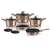 Berlinger Haus BH 6191 11 piece rose gold cookware set with pots, pans, and lids