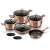 Berlinger Haus BH 6191 11 piece rose gold cookware set with pots, pans, and lids