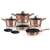 Berlinger Haus BH 6191 11 piece rose gold cookware set with pots, pans, and lids