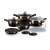 Berlinger Haus BH 6615 13 piece cookware set, black marbleized ceramic coating