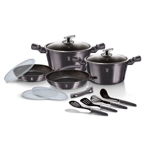 Berlinger Haus BH 7059 Marmoriertes Kochgeschirr-Set 13-teilig Carbon Pro 139524541