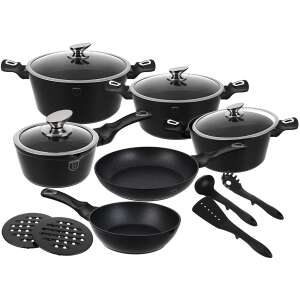 Berlinger Haus Flameguard Line 15 részes edénykészlet márvány bevonattal, lábasok, serpenyők és eszközök - Berlinger Haus Edénykészlet