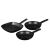 3db Berlinger Haus serpenyős készlet, Alumínium, 28cm, Fekete 60116940