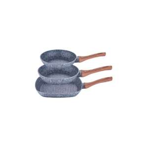 Set de 3 piese de vase de gătit Berlinger Haus Forest Line, include o tigaie de 20 cm, o tigaie de 24 cm și o tigaie grill de 28 cm - Bucătărie & Servirea mesei