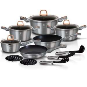 Berlinger Haus BH-6022 15-Piece Cookware Set, Moonlight Collection, pots and pans - Berlinger Haus