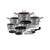 Berlinger Haus BH-6022 15-Piece Cookware Set, Moonlight Collection, complete set of pots and pans