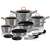 Berlinger Haus BH-6022 15-Piece Cookware Set, Moonlight Collection, full kitchen set