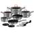 Berlinger Haus BH-6022 15-Piece Cookware Set, Moonlight Collection, complete kitchen cookware