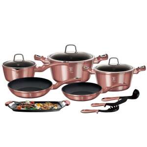 Berlinger Haus I-Rose 12+2 darabos edénykészlet, rózsaszín, tapadásmentes, indukciós főzőlaphoz is alkalmas - Berlinger Haus Edénykészlet