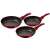 Berlinger Haus Metallic Line Burgundy 3-piece frying pan set, 20cm, 24cm, 28cm