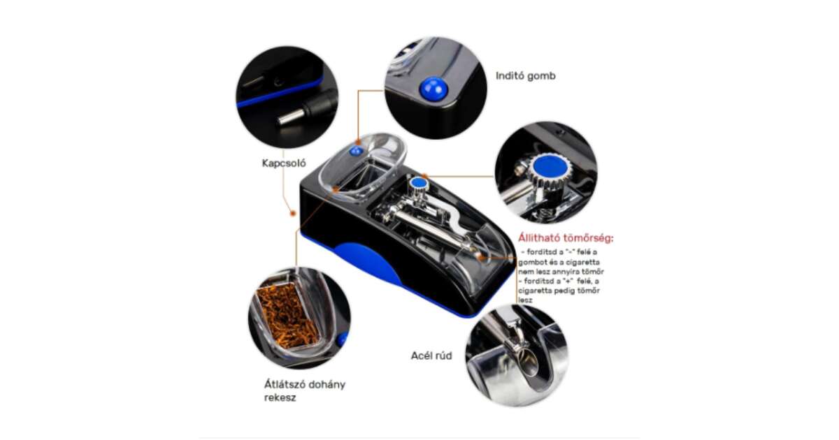 Horns Bee elektromos cigarettatöltő, GR12005, piros Pepita.hu