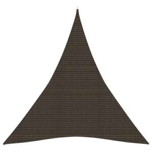 vidaXL brown HDPE sun sail 5 x 6 x 6 m - Garden