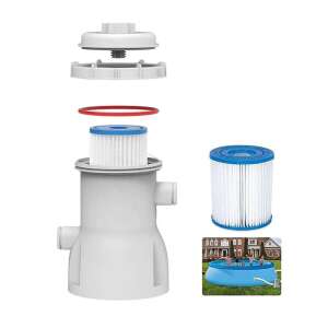 Pompa de filtrare pentru piscină Leziter LPSZV-12 1,2 m3/h cu filtru de hârtie și cartuș de filtru de schimb - Grădină