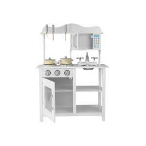 Fa játékkonyha tartozékokkal - fehér