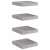 vidaXL 4 db betonszürke MDF lebegő fali polc, 23 x 23,5 x 3,8 cm