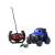 Blue remote control off-road vehicle with steering wheel shaped remote control