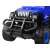 Close-up of blue remote control off-road vehicle front bumper