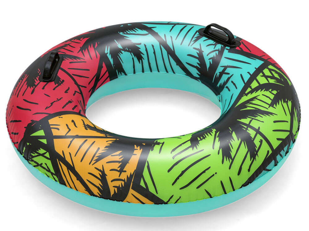 Inel de înot cu model de palmier Bestway cu mâner 91 cm