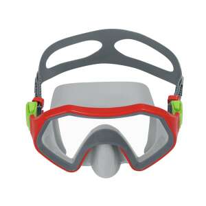 Bestway Crusader Schwimmmaske für Kinder ab 7 Jahren, rot und grau, Vorderansicht - Tauchen